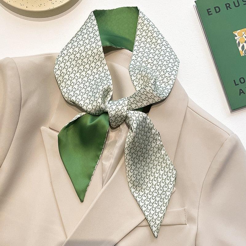 Foulard Vert Bande de Luxe