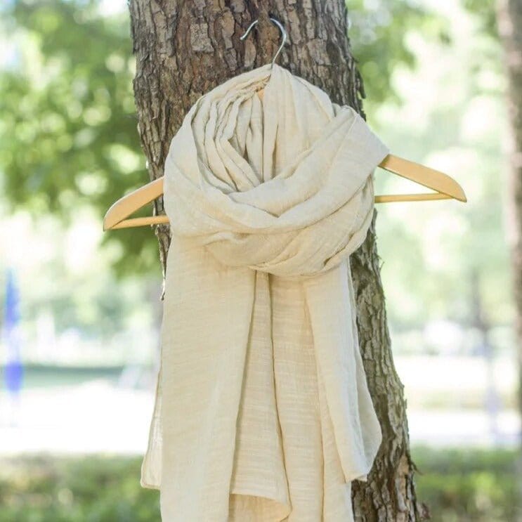 Foulard en coton de qualité supérieure, taille XL Beige