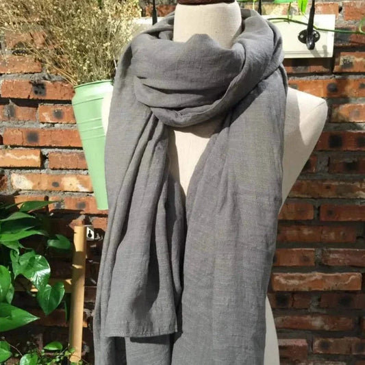 Foulard en coton de qualité supérieure, taille XL Gris
