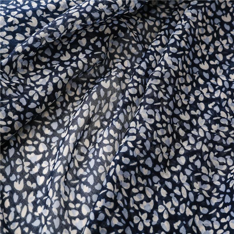 Foulard en coton élégant noir et blanc à motifs - Saison Chic