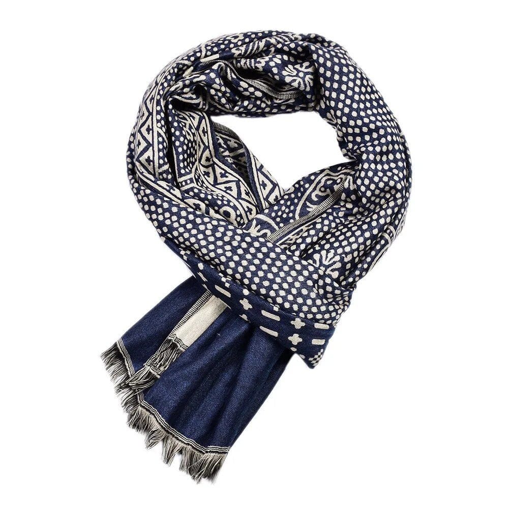 Foulard ethnique en coton et lin