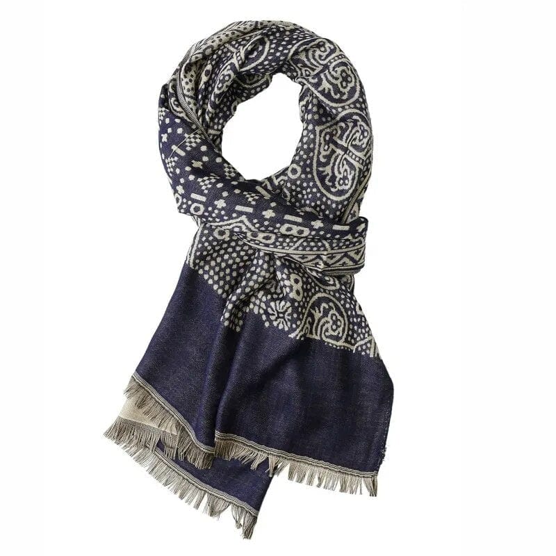 Foulard ethnique en coton et lin