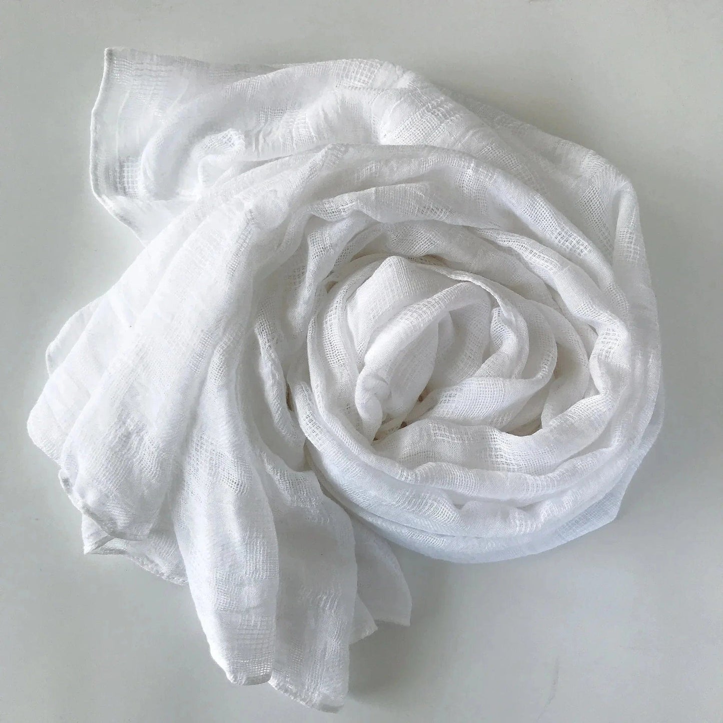 Foulard en coton pour homme - Collection Uni-Tendance Blanc