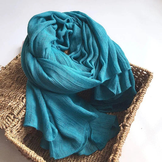 Foulard en coton pour homme - Collection Uni-Tendance Bleu