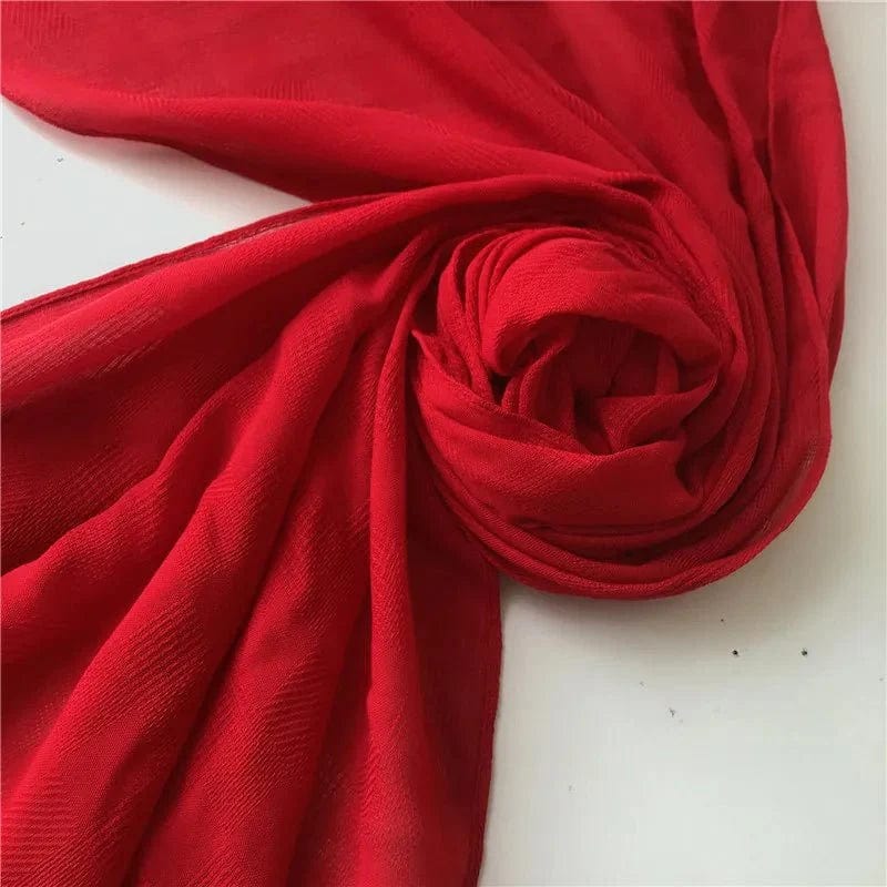 Foulard en coton pour homme - Collection Uni-Tendance Rouge