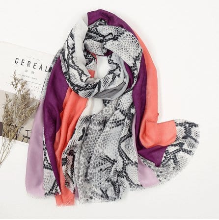 Foulard Serpent Coloré en Coton