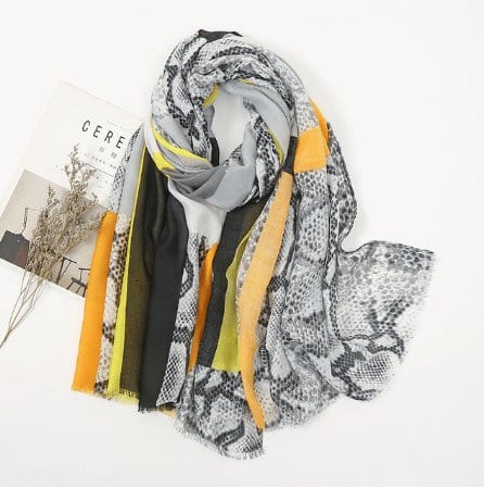 Foulard Serpent Coloré en Coton