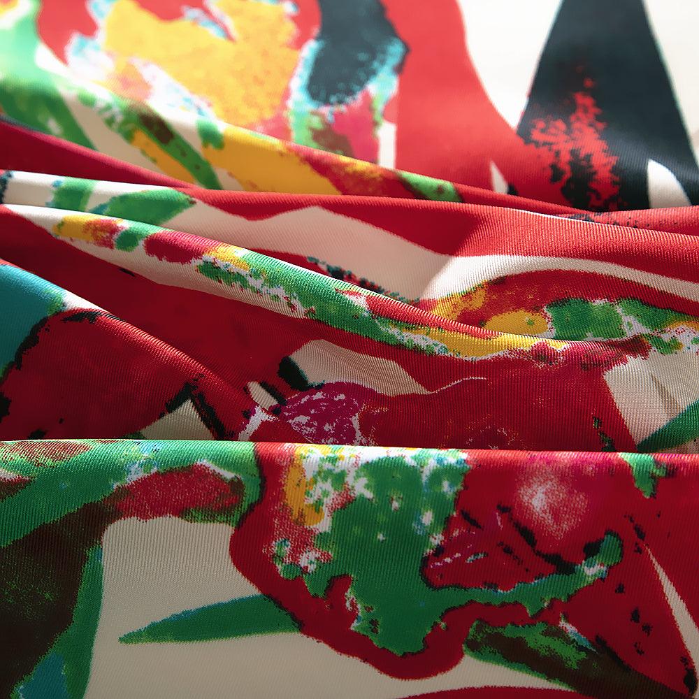 Foulard en soie à motif floral