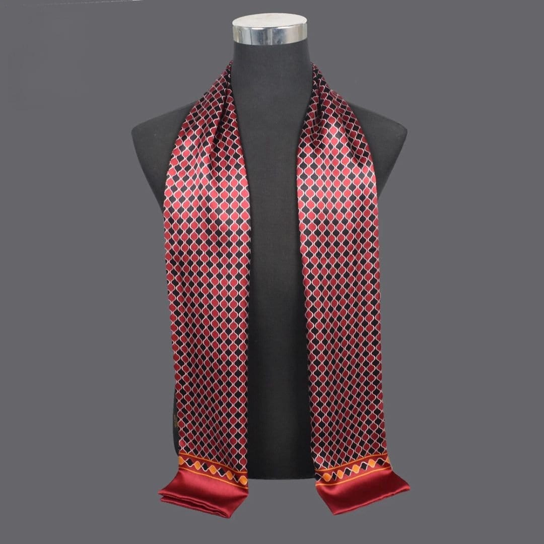 Foulard en Soie Homme Tendance & Design Rouge