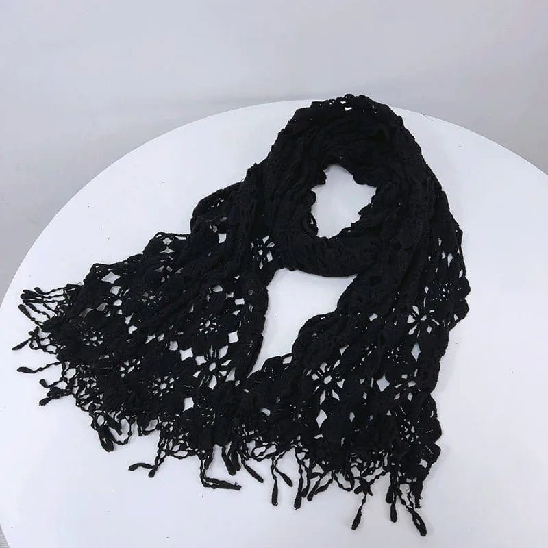 Foulard Femme Chic et Polyvalent Noir