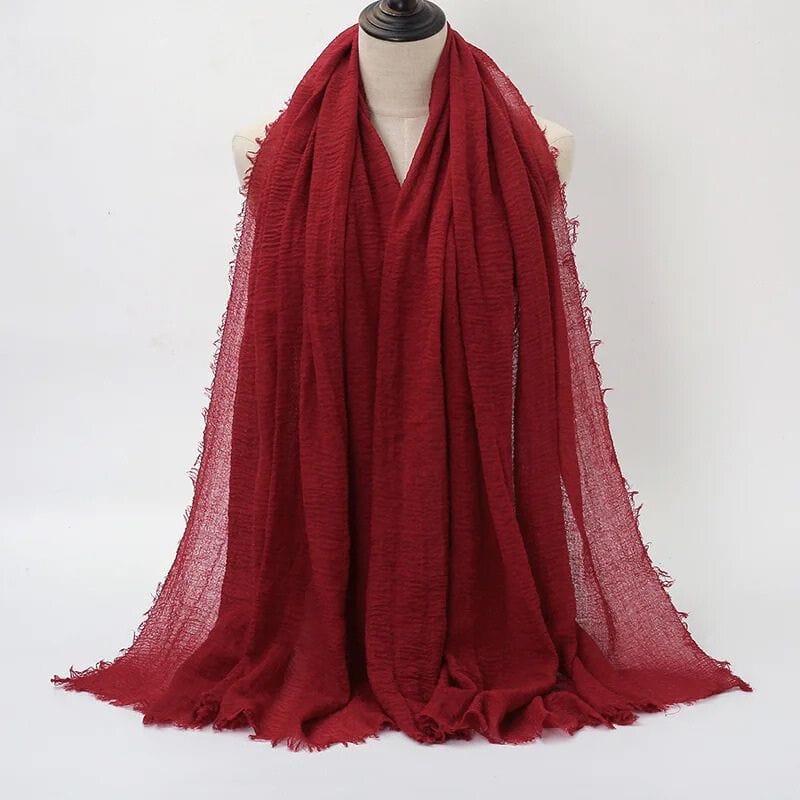 Foulard Femme en Coton Élégant Rouge