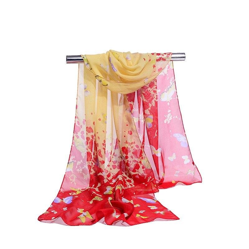 Foulard "Floral Butterfly" Rouge