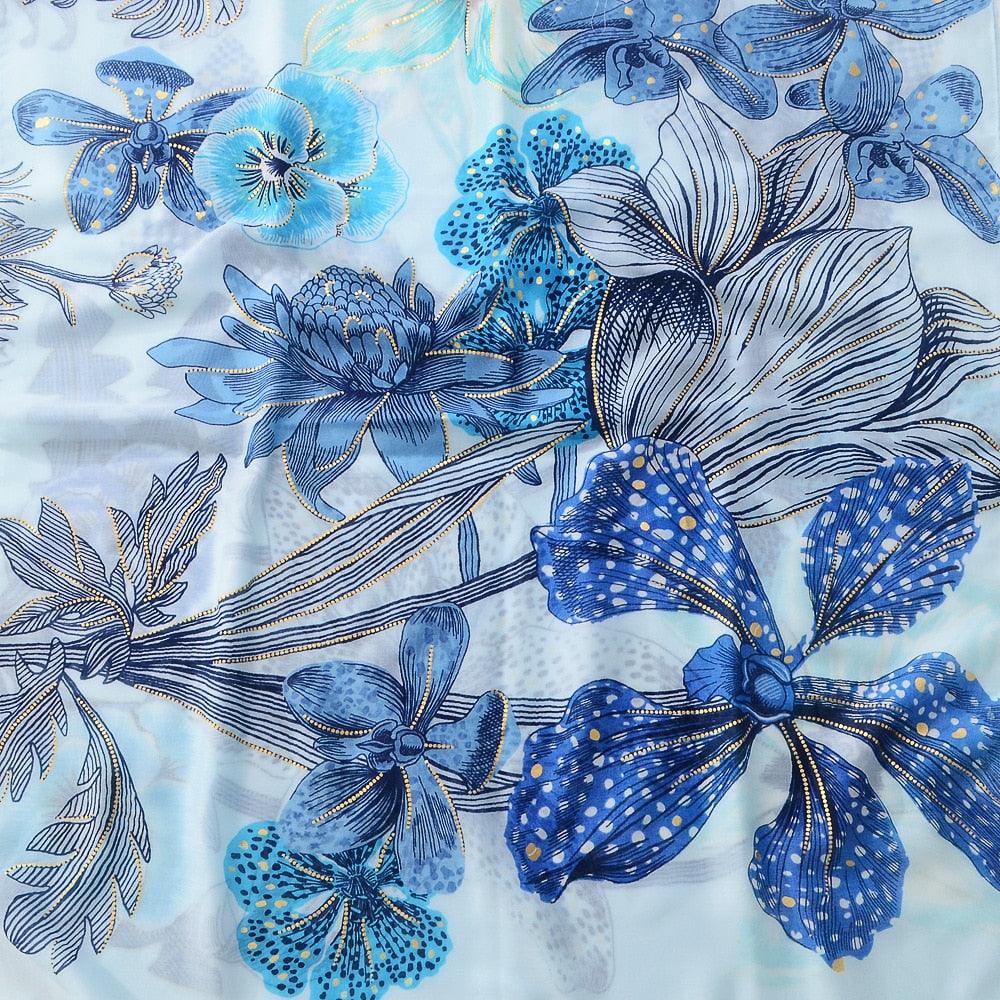 Foulard Floral de Luxe