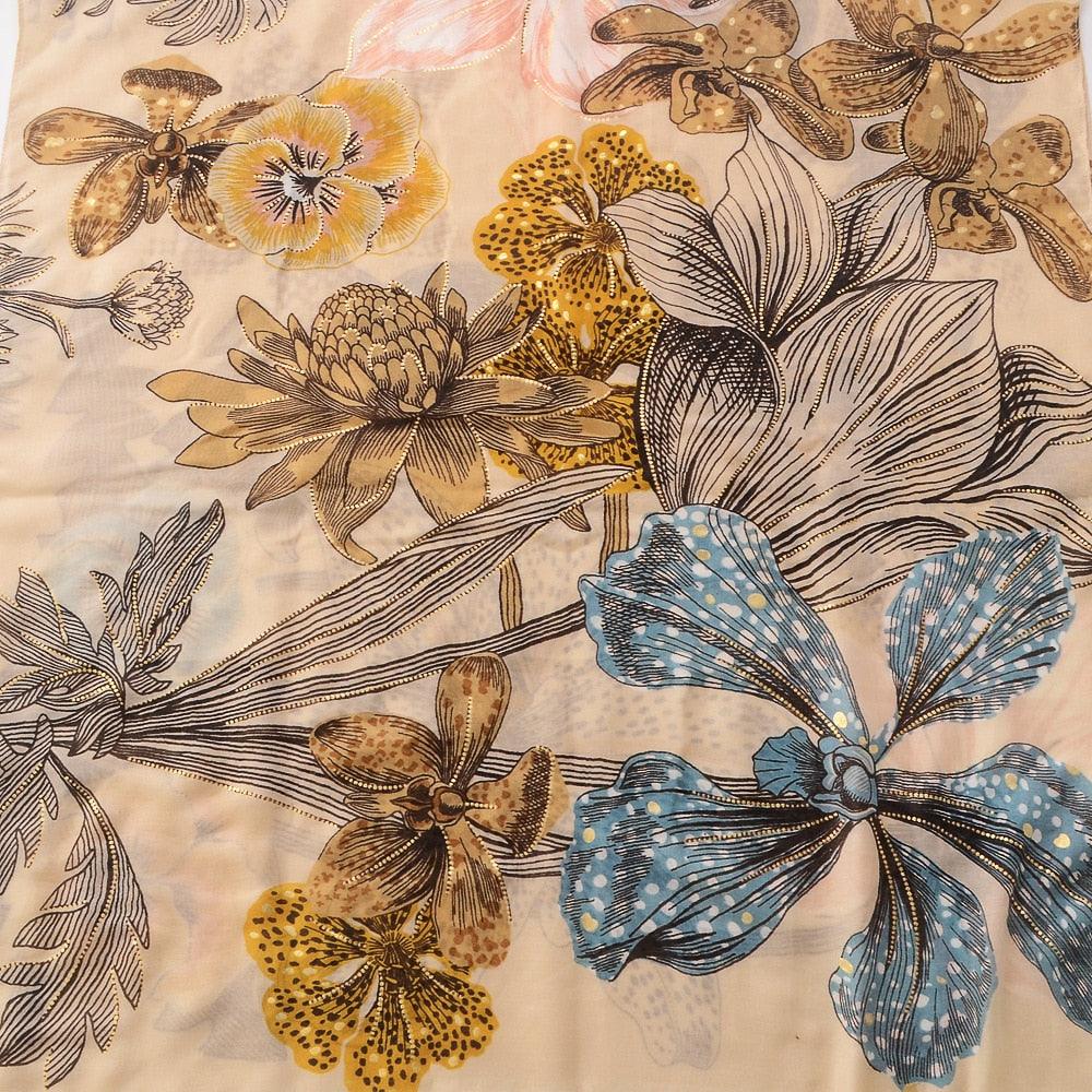 Foulard Floral de Luxe