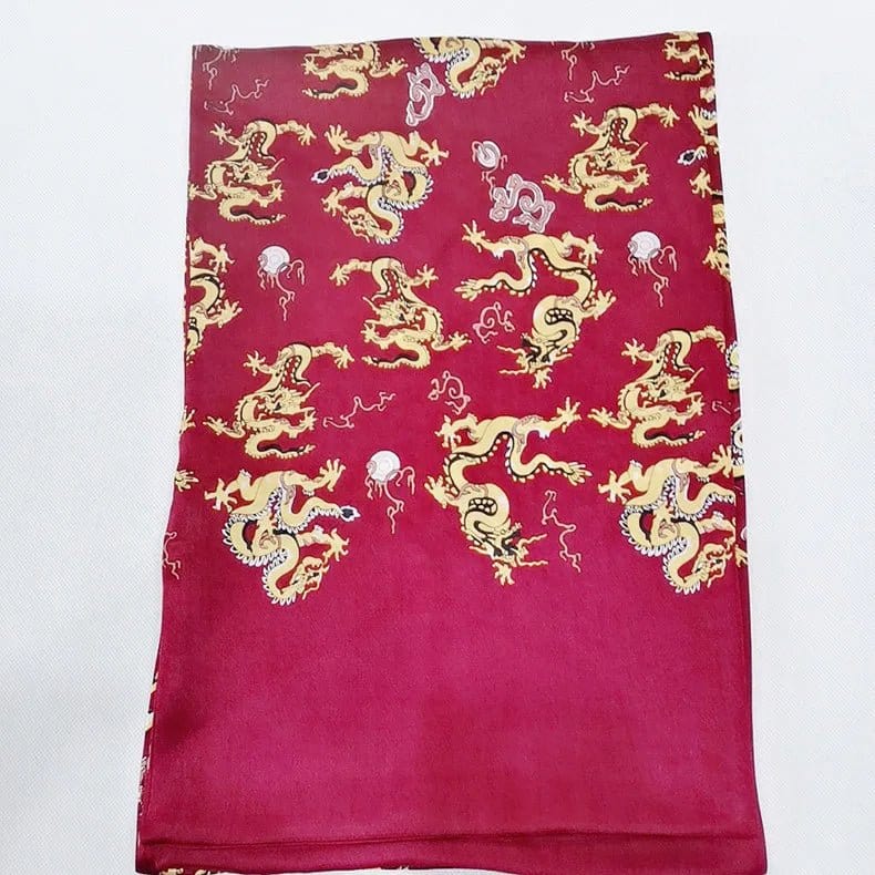 Foulard Homme en Soie avec Motifs Dorés