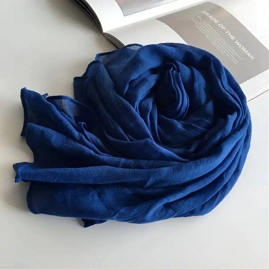 Foulard Bleu Saphir Monochrome