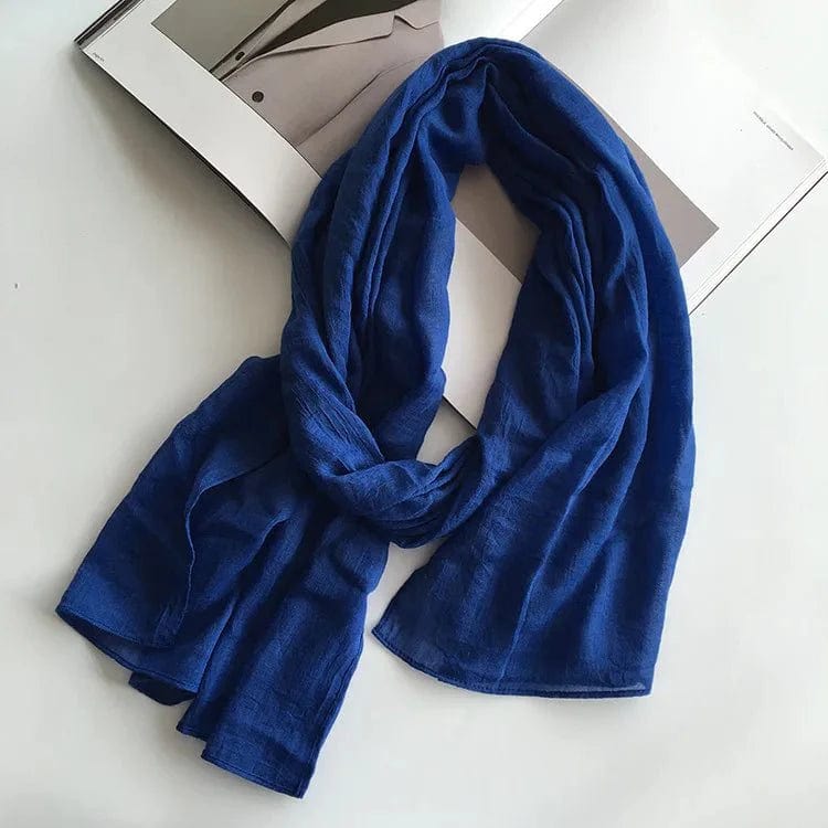 Foulard Bleu Saphir Monochrome