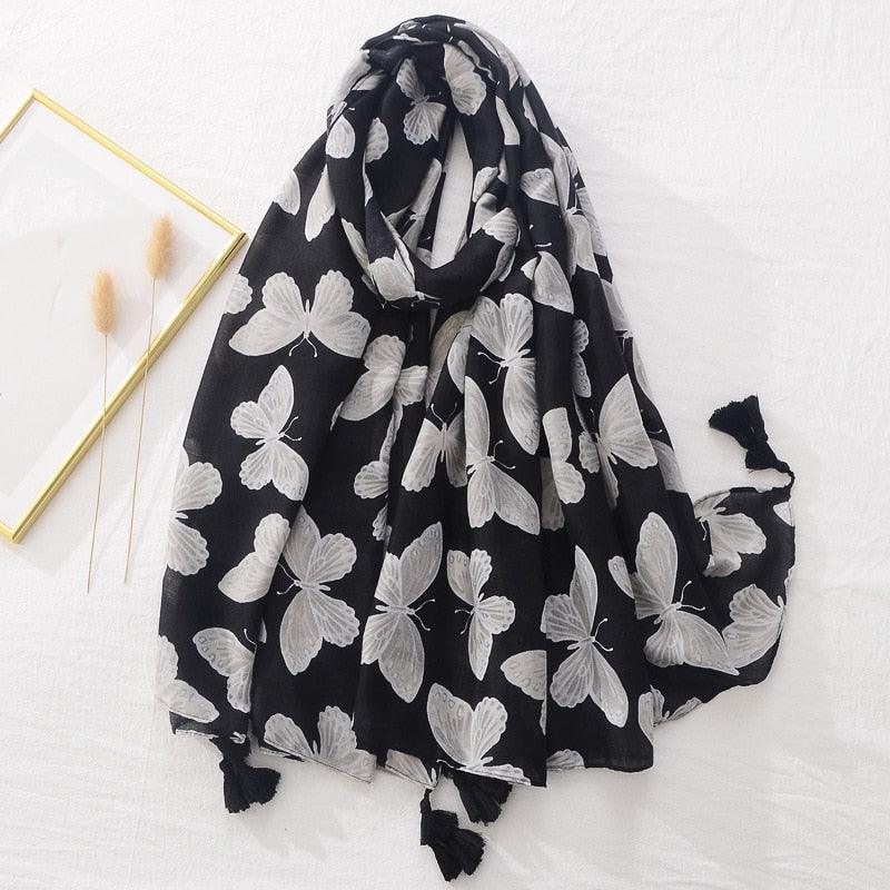 Foulard Papillon Noir Élégance