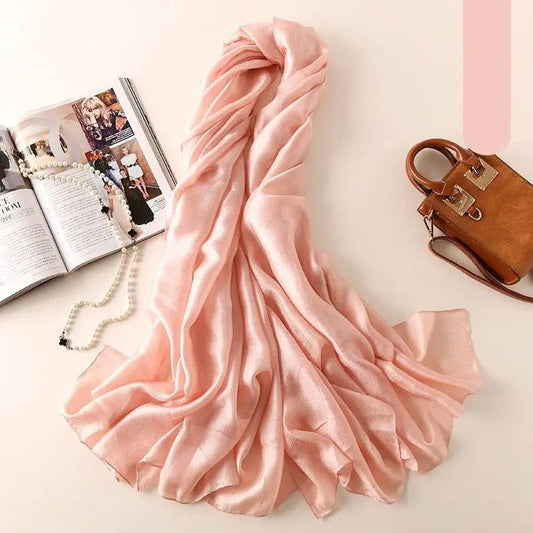 Foulard Satin Luxe et Élégance Rose