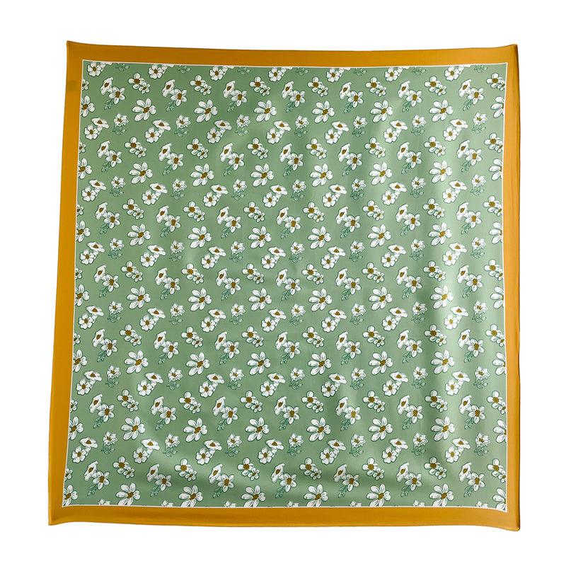 Foulard vintage en sergé fleuri