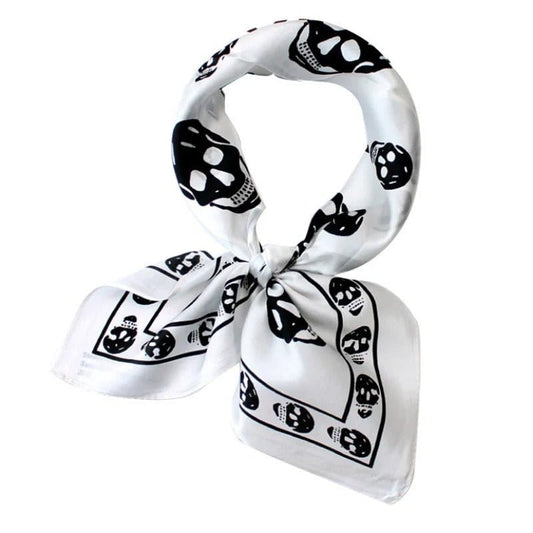 Foulard "Skull Comfort" en Matière Douce Blanc