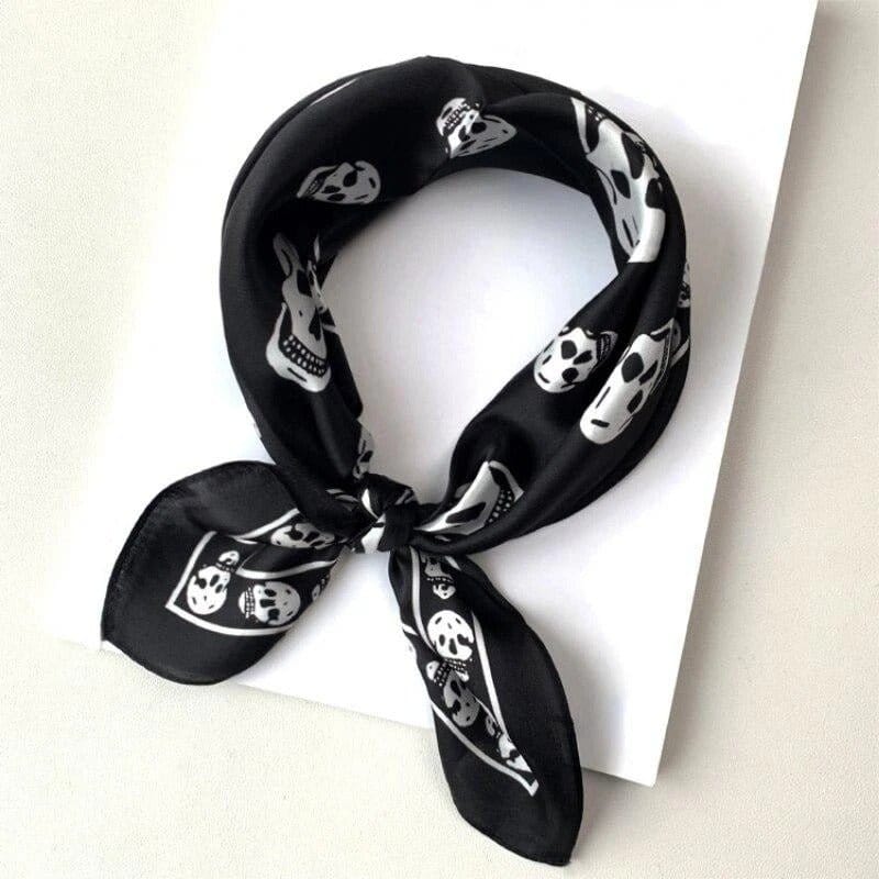 Foulard "Skull Comfort" en Matière Douce Noir