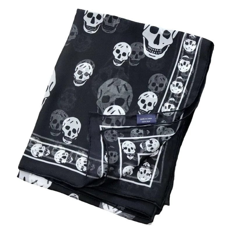 Foulard Tête de Mort Noir - Style et Élégance