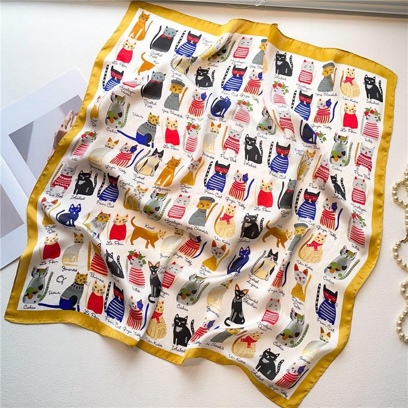 Foulards Tétri'Chats Les Tétri'Chats (bleu)