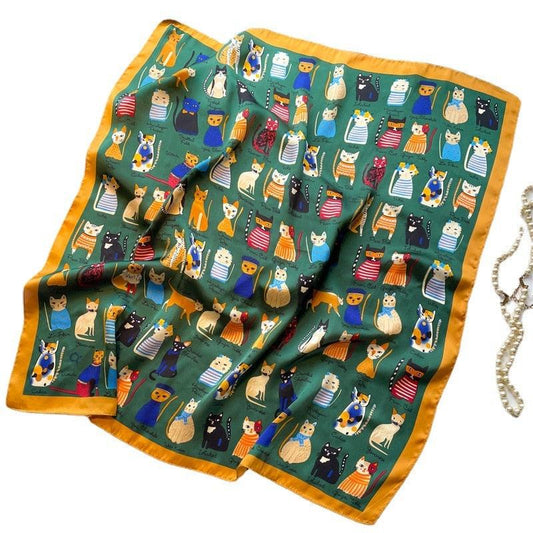 Foulards Tétri'Chats Les Tétri'Chats (kaki)