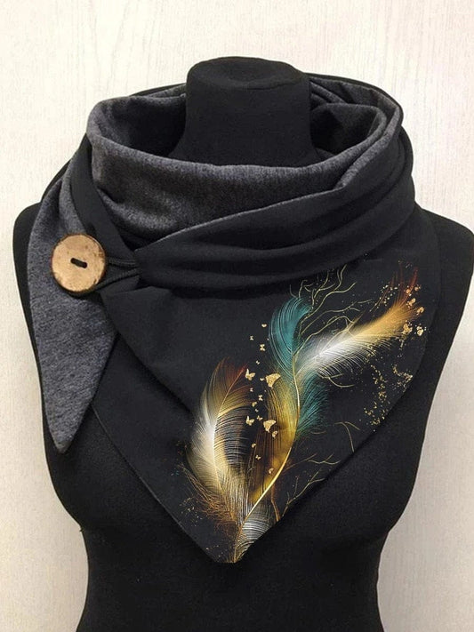 Plume Fantaisiste | Snood Motif Elegant Black / 135x50 cm