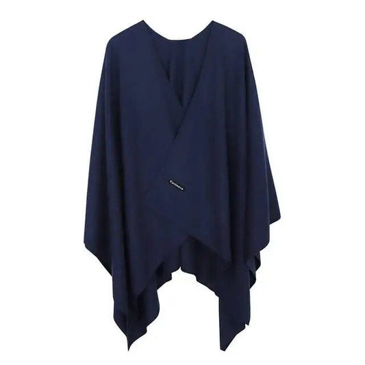 Poncho en cachemire de qualité supérieure Bleu
