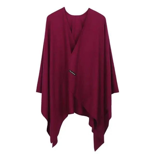 Poncho en cachemire de qualité supérieure Rouge