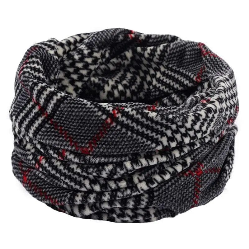 Snood polaire à carreaux - Collection Douceur Hivernale